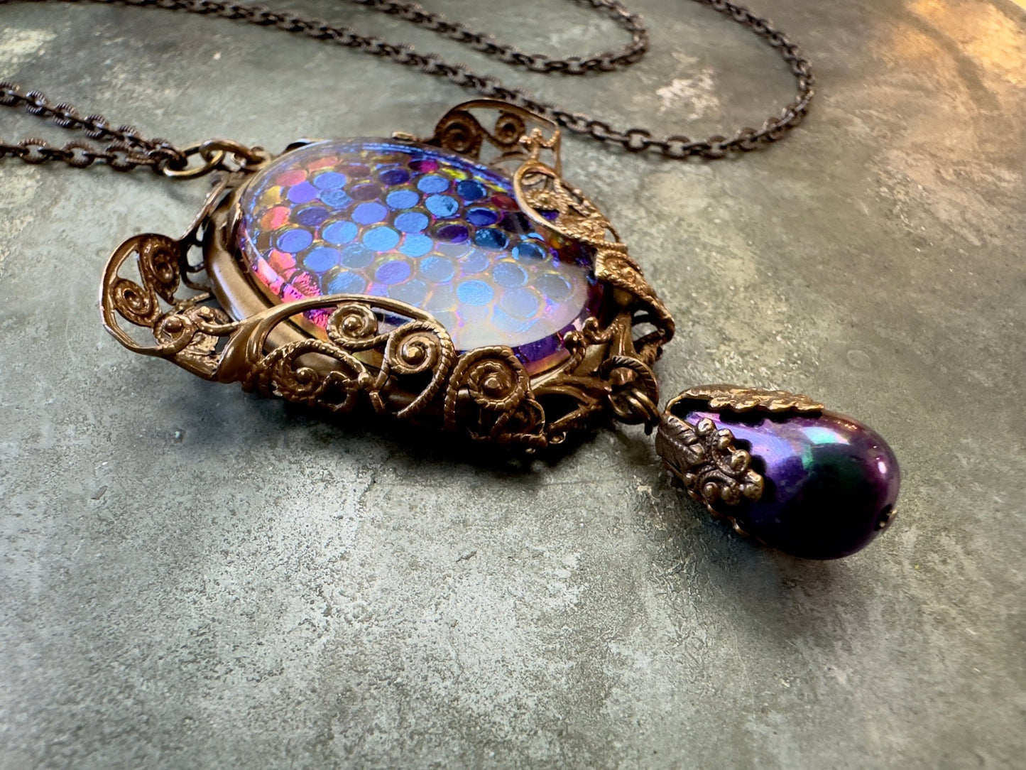 Mermaid Tale Necklace - Vintaj Vault - Finished Jewelry - Vintaj Design - 6/26/24 - Vintaj Live Shop