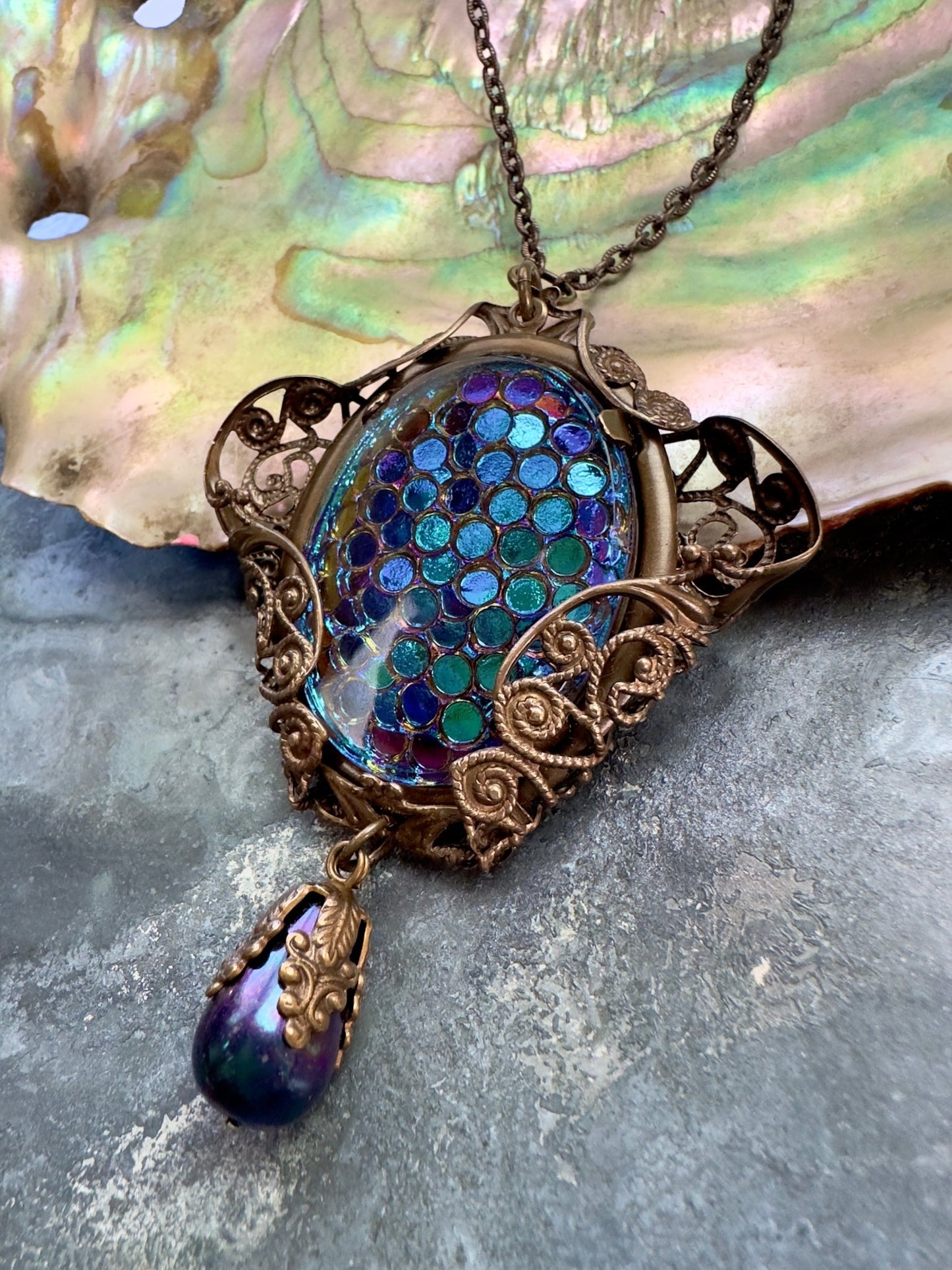 Mermaid Tale Necklace - Vintaj Vault - Finished Jewelry - Vintaj Design - 6/26/24 - Vintaj Live Shop