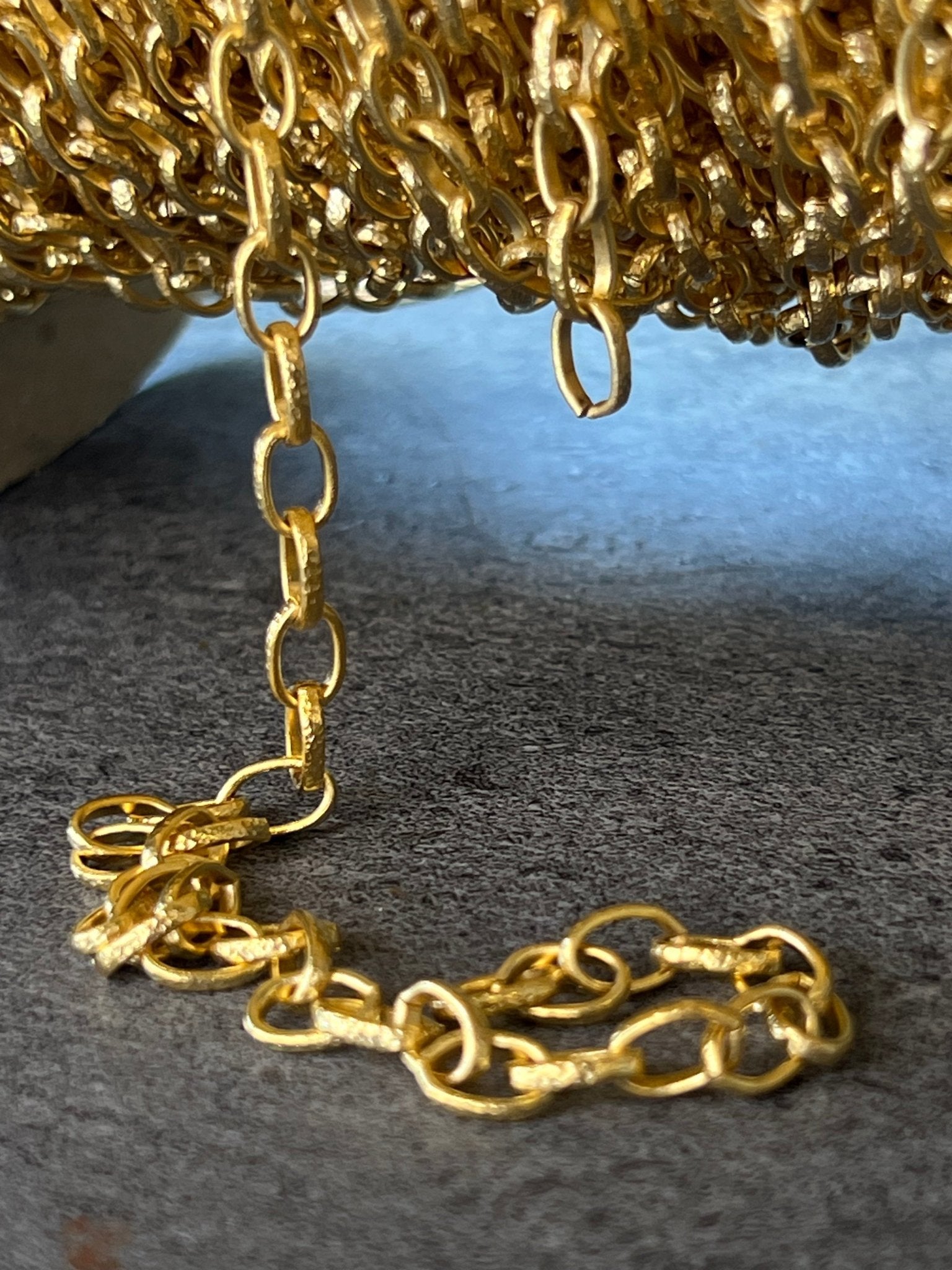 Chain Spool - Hammered Rolo - 18ft - Vintaj Live Shop