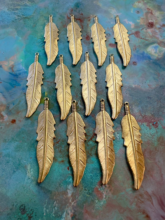 August "BULK UP" Days - Native Feather 12 Pcs Pendants - Vintaj - 8/21 - Vintaj Live Shop