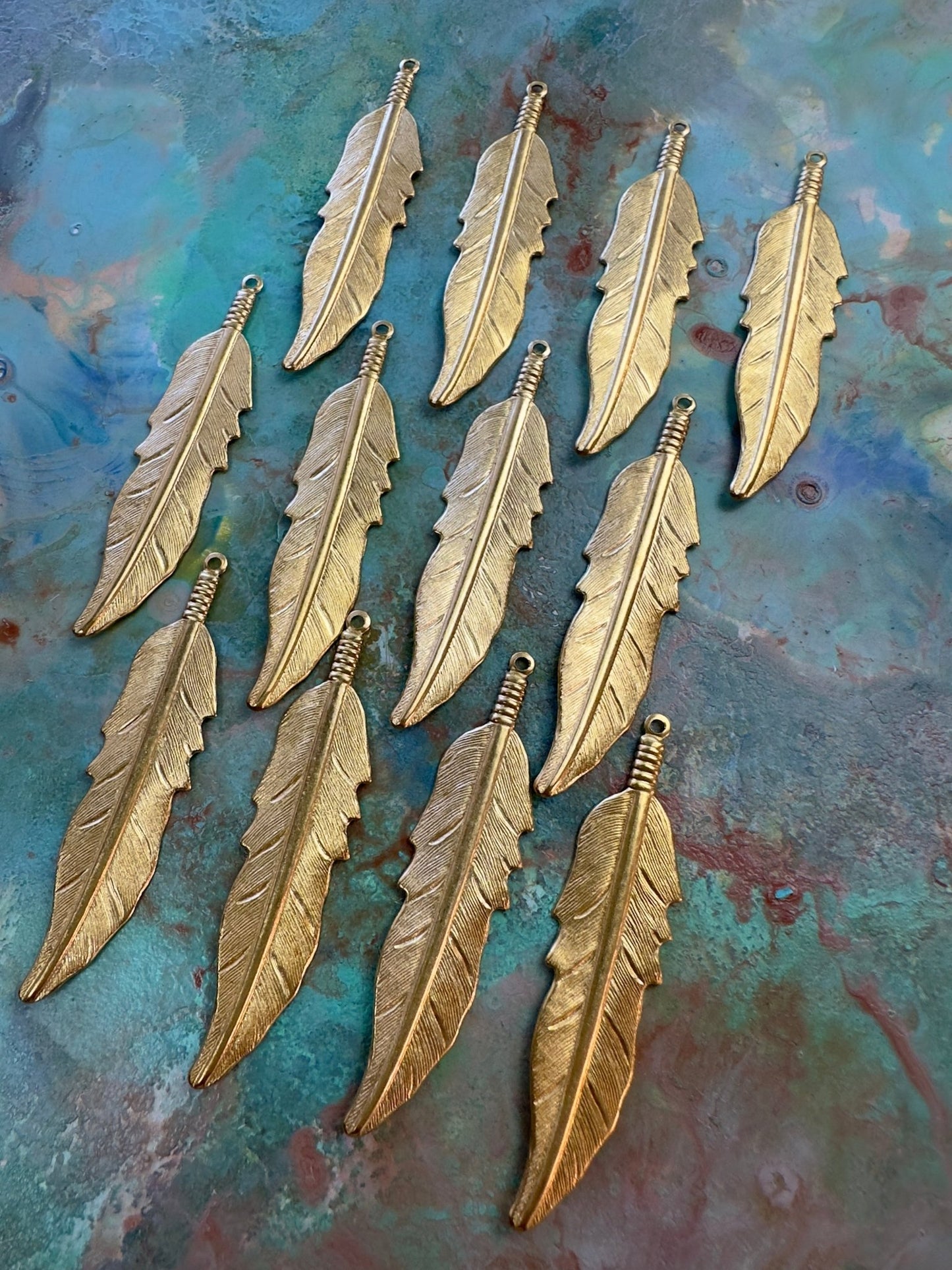 August "BULK UP" Days - Native Feather 12 Pcs Pendants - Vintaj - 8/21 - Vintaj Live Shop