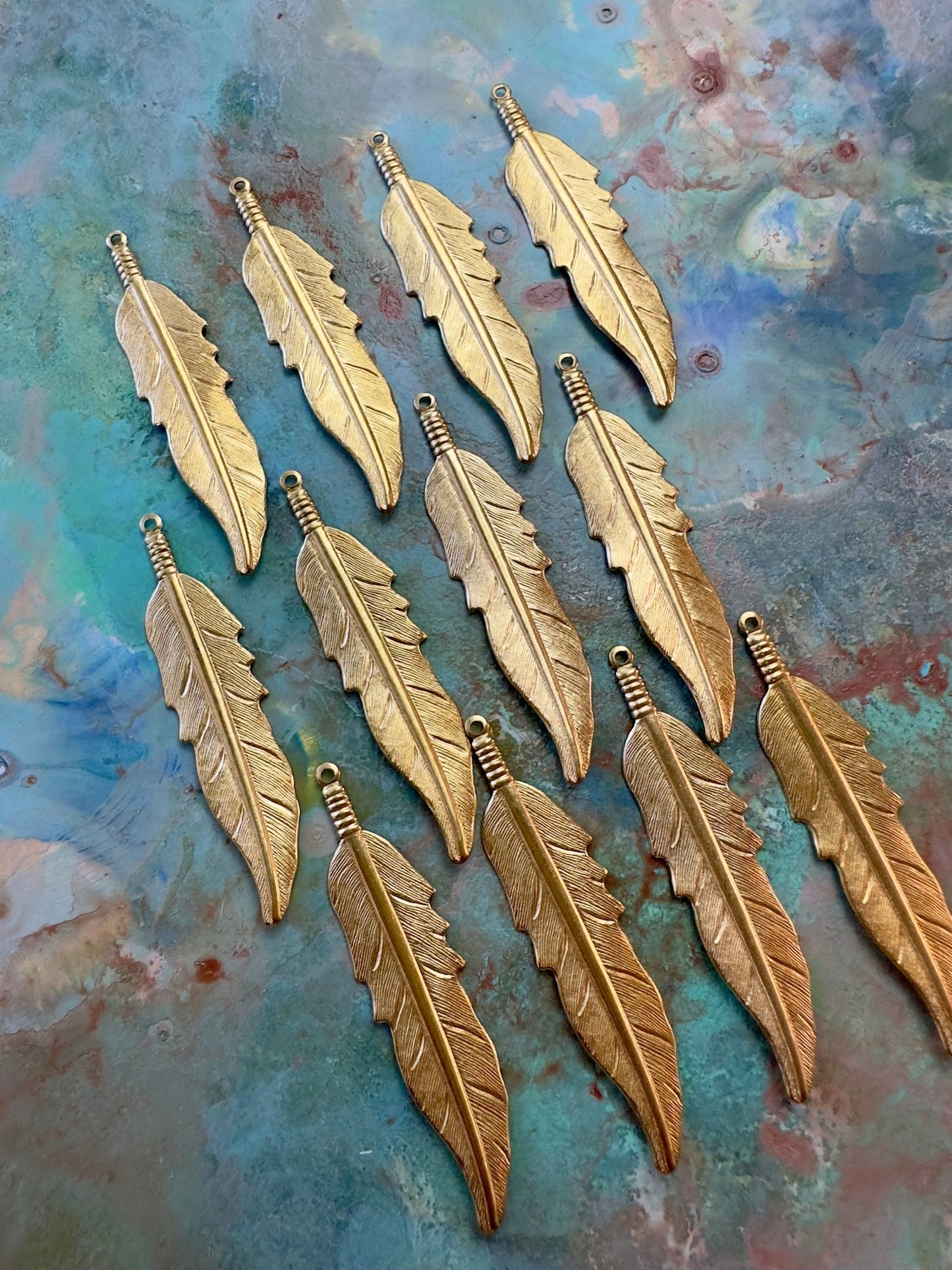 August "BULK UP" Days - Native Feather 12 Pcs Pendants - Vintaj - 8/21 - Vintaj Live Shop