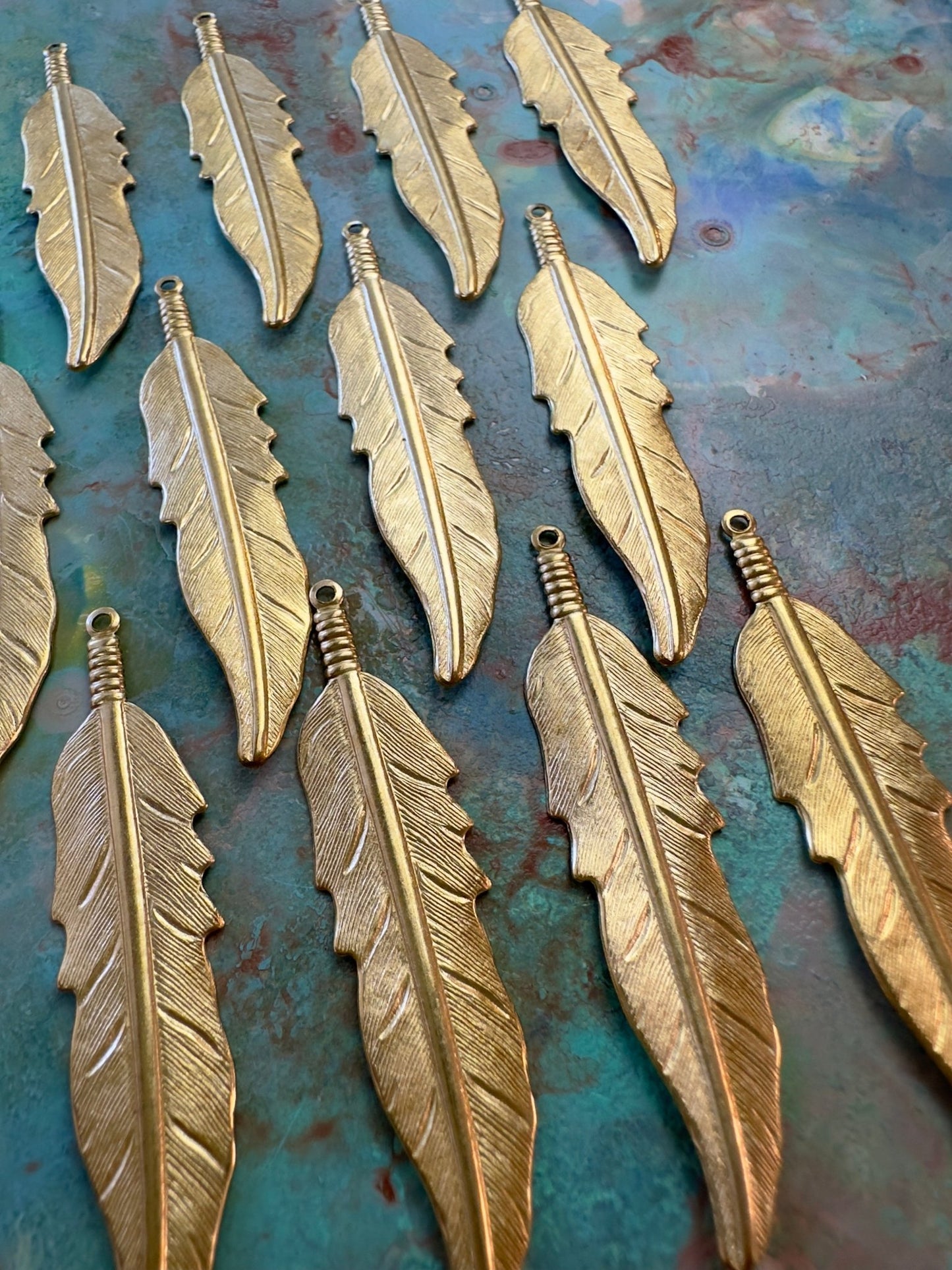 August "BULK UP" Days - Native Feather 12 Pcs Pendants - Vintaj - 8/21 - Vintaj Live Shop