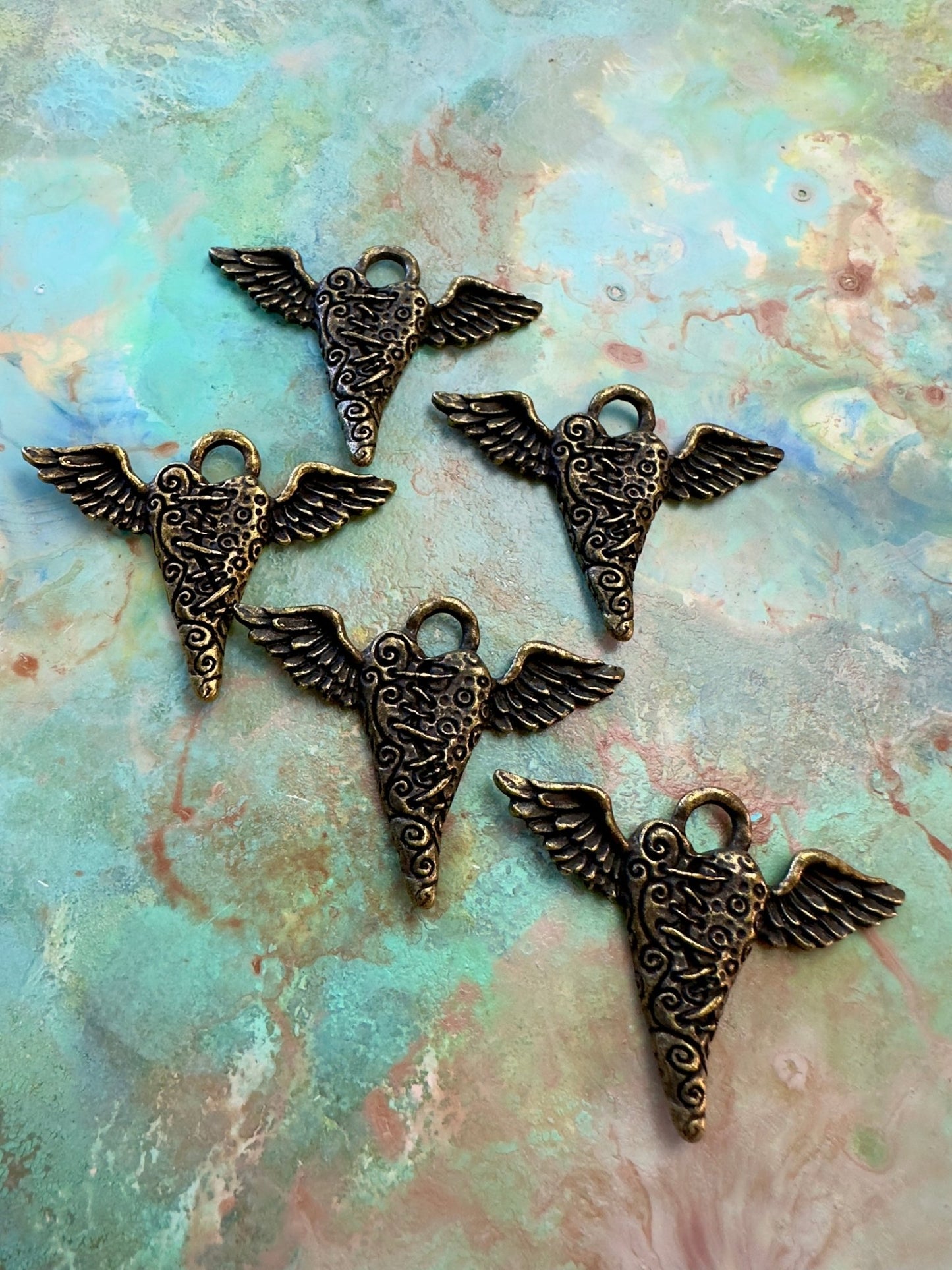 August "BULK UP" Days - Love Wings 5 Pcs Pendants - Vintaj - 8/21 - Vintaj Live Shop