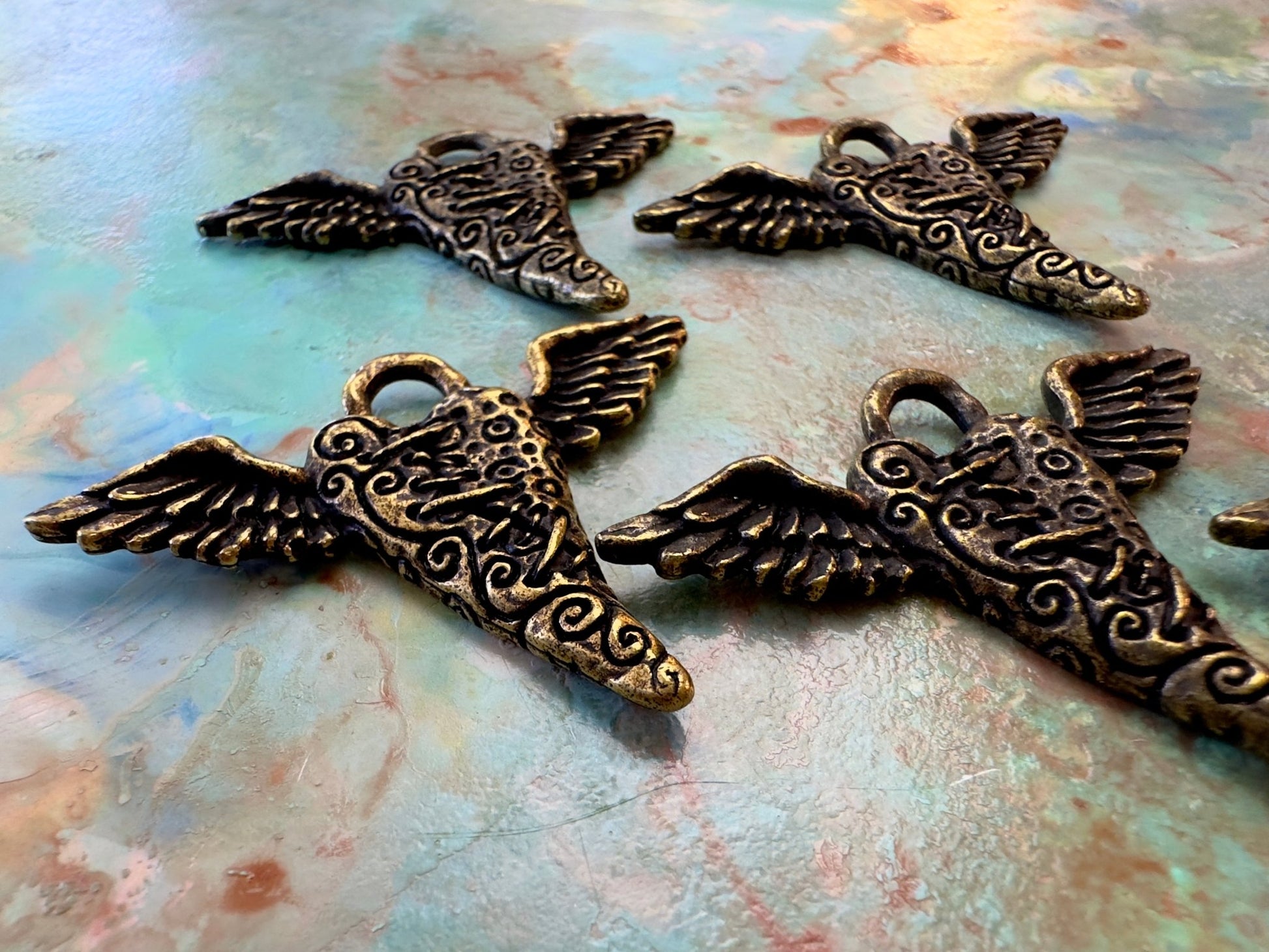 August "BULK UP" Days - Love Wings 5 Pcs Pendants - Vintaj - 8/21 - Vintaj Live Shop