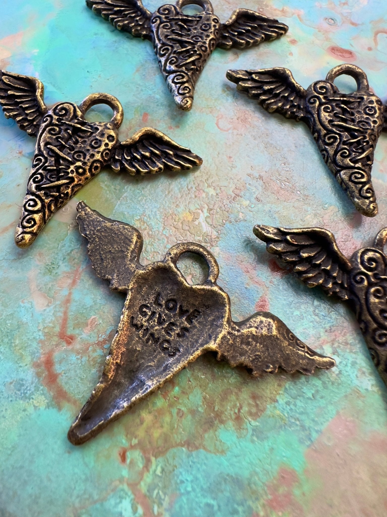 August "BULK UP" Days - Love Wings 5 Pcs Pendants - Vintaj - 8/21 - Vintaj Live Shop