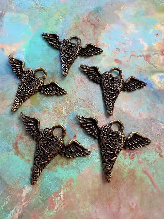 August "BULK UP" Days - Love Wings 5 Pcs Pendants - Vintaj - 8/21 - Vintaj Live Shop