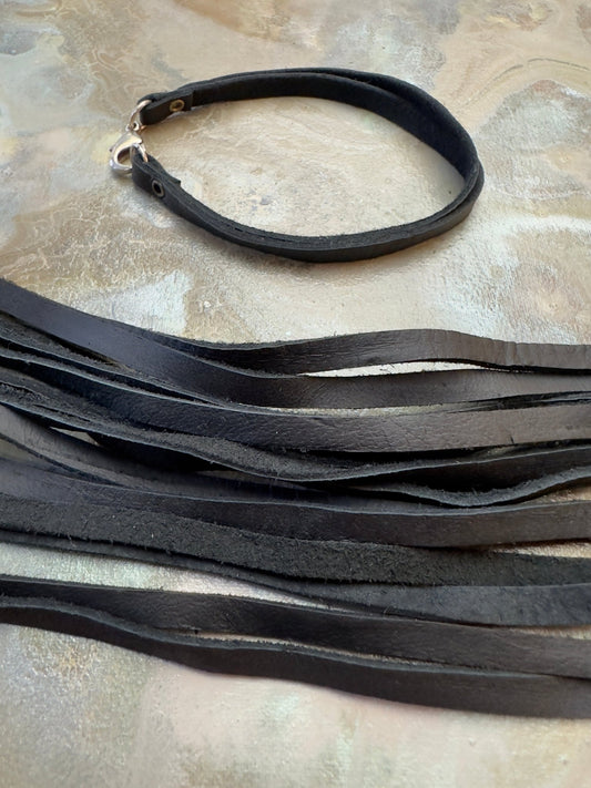 BONUS BULK UP - Black Leather Double Bracelet Sterling Plate - 8” - 9/25/24 - Vintaj Live Shop