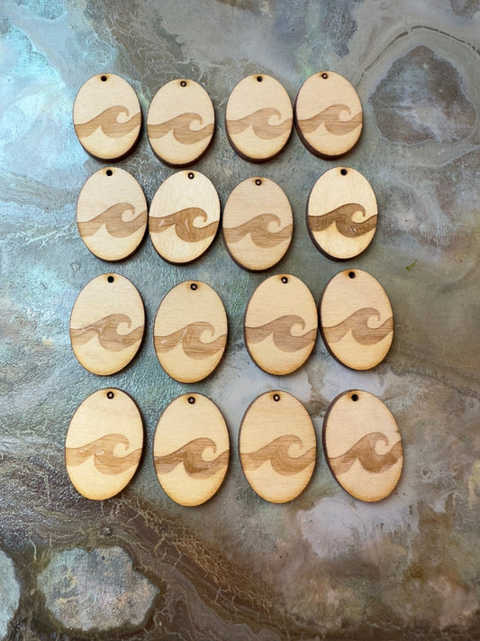 BONUS BULK UP - 16pc Wooden Wave Pendants 1.25" - 9/25/24 - Vintaj Live Shop