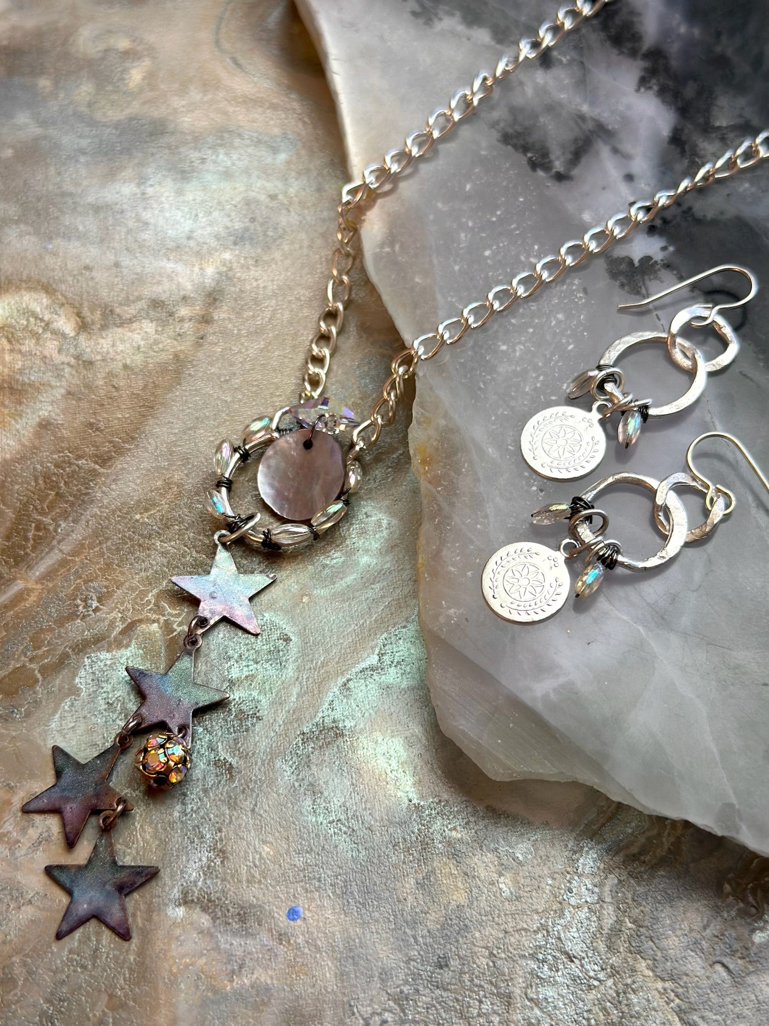 Falling Stars Necklace Bracelet Earrings Kit - Vintaj Design - 12/23/24 - Vintaj Live Shop