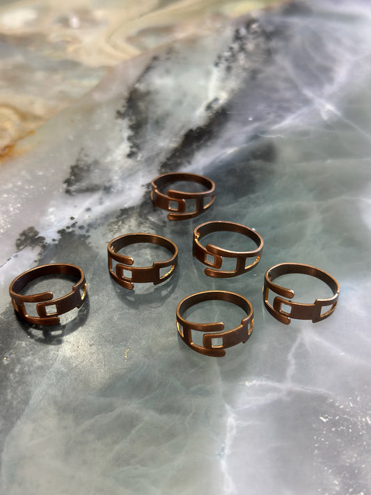 6 pcs Adjustable Deco Rings - BULK UP - Vintaj Design - 12/23/24