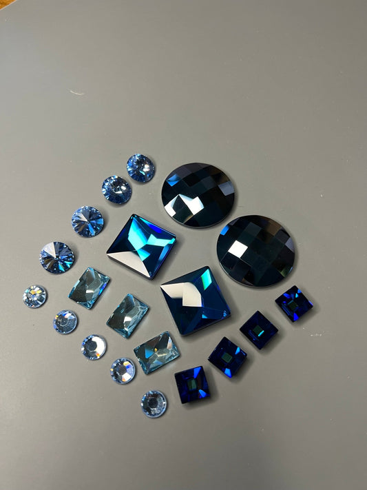 Swarovski Pack Bermuda Blue - 20pcs - WH - Vintaj Live Shop