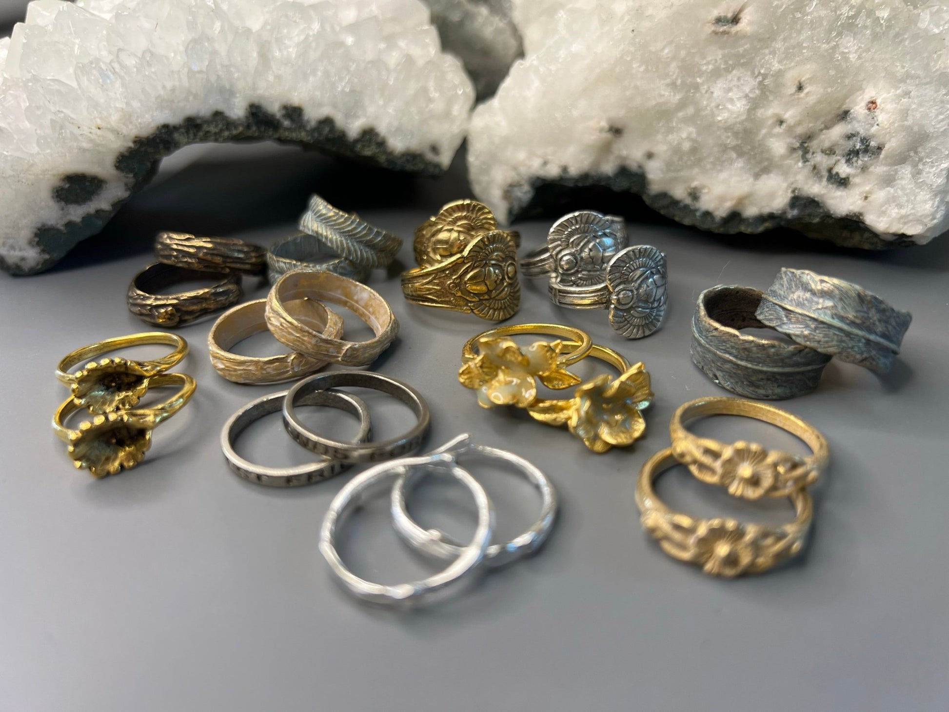 Fall Plated Rings Pack - WH - Vintaj Live Shop