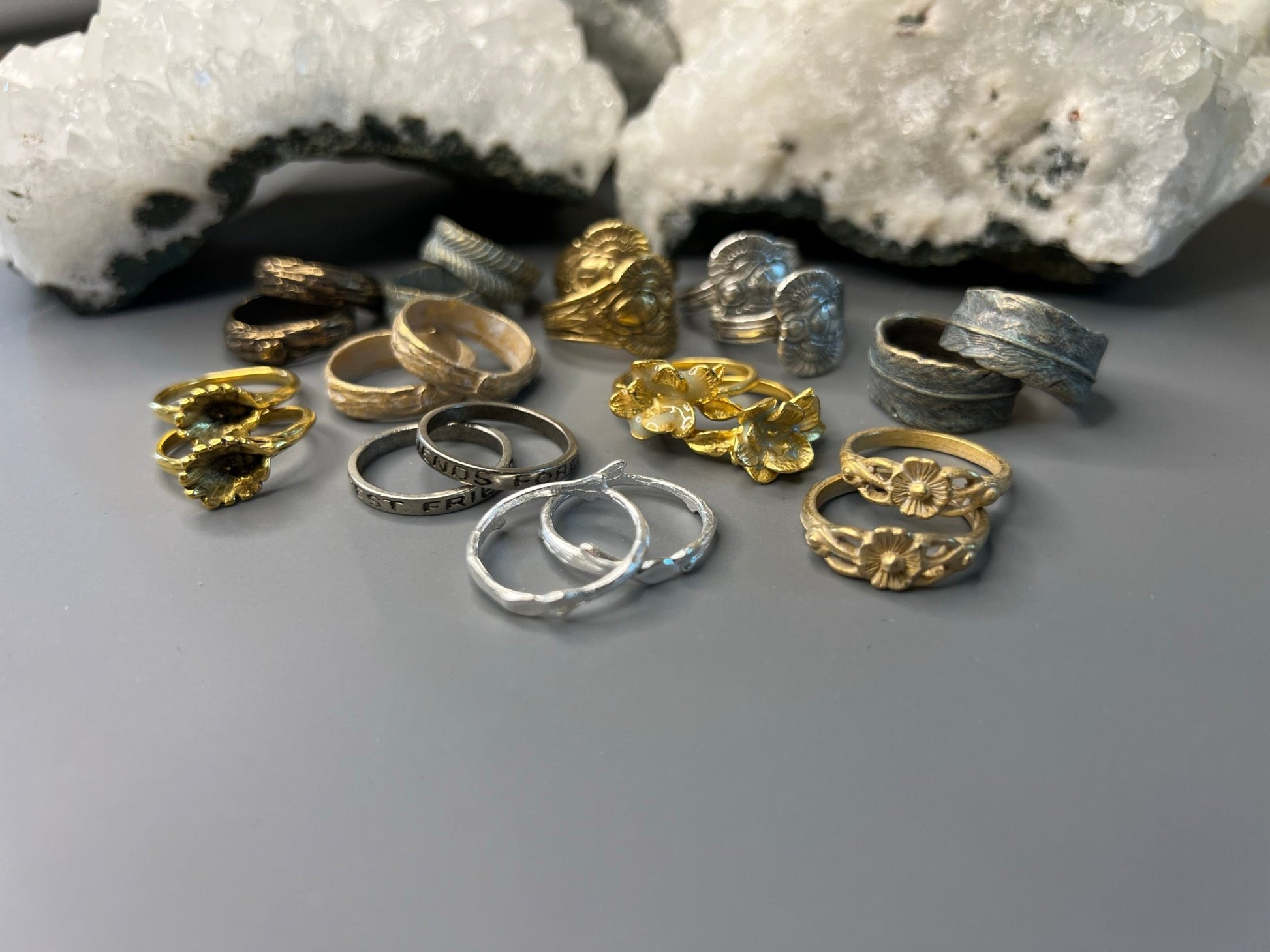 Fall Plated Rings Pack - WH - Vintaj Live Shop