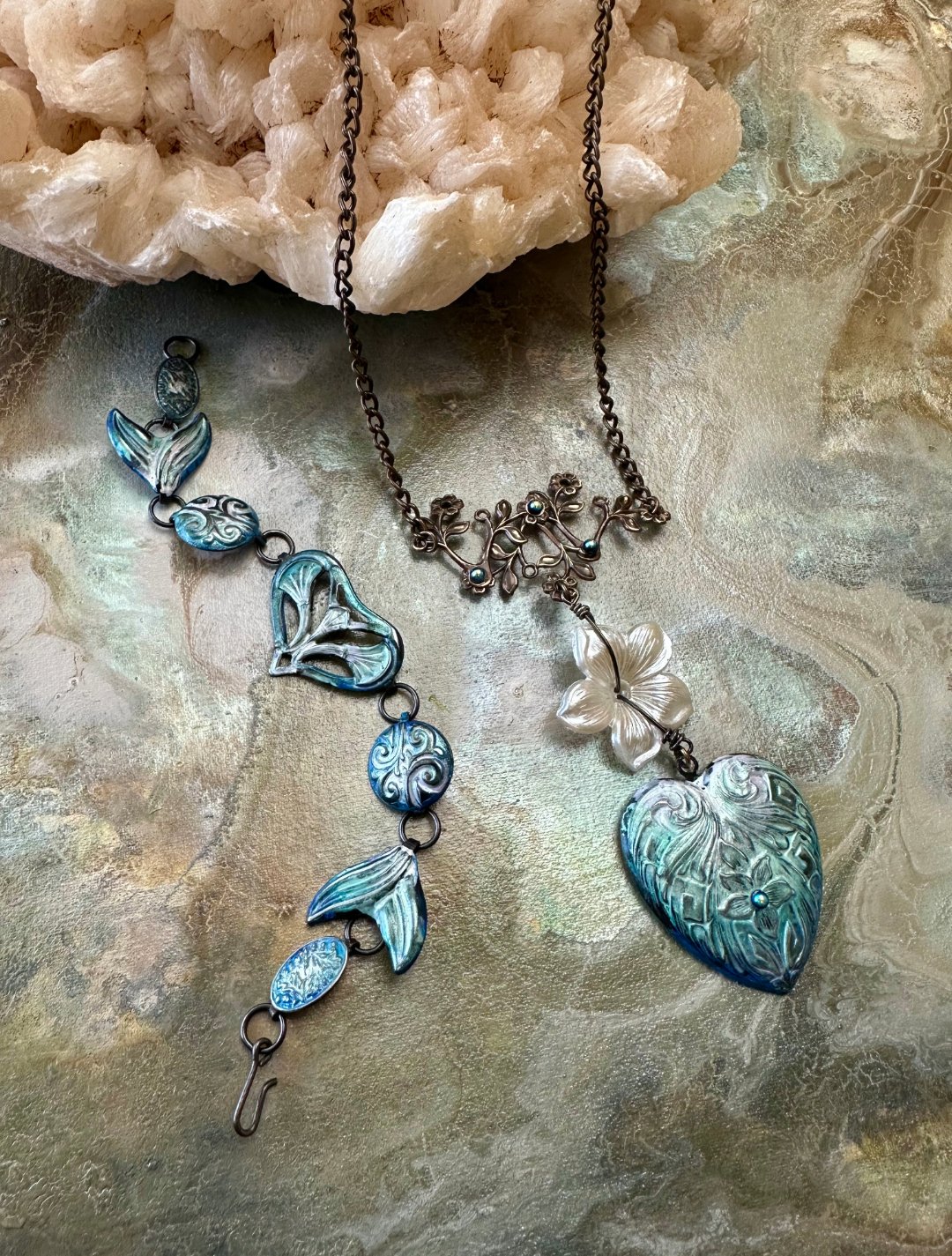 Mermaid Tales Necklace & Bracelet Kit - Vintaj - 7/31 - Vintaj Live Shop